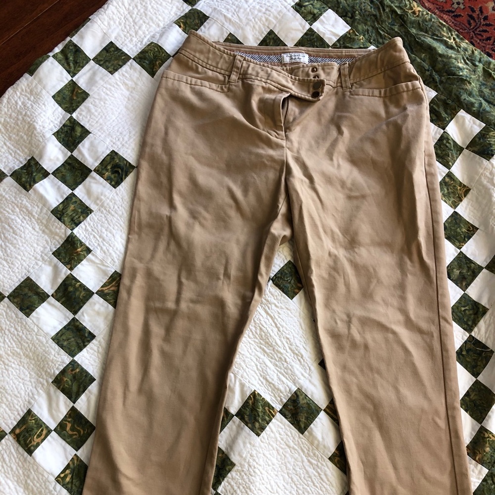 Tan ankle length pants
